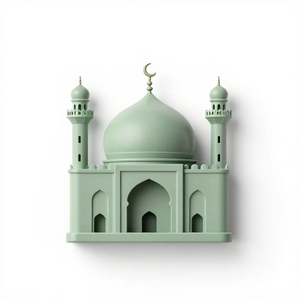 Masjid isolated on a white background
