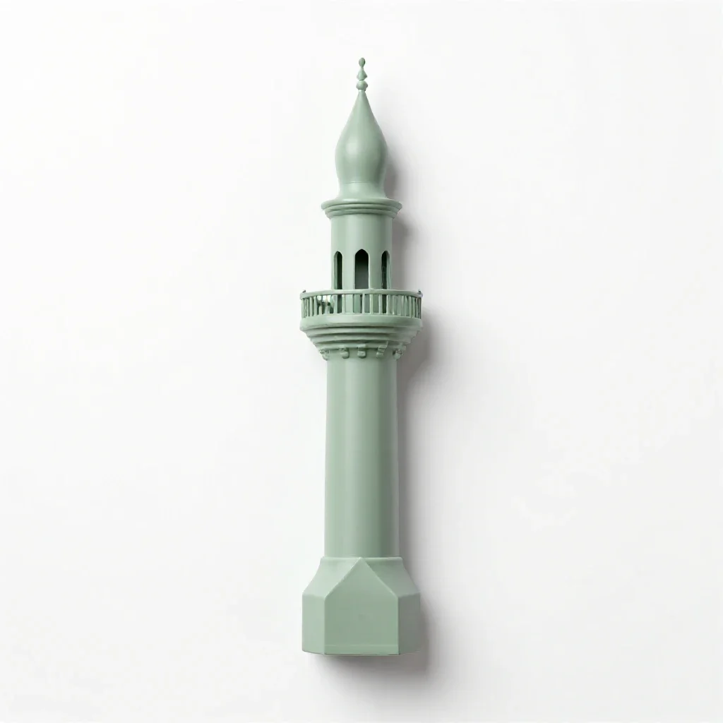 Minaret isolated on a white background