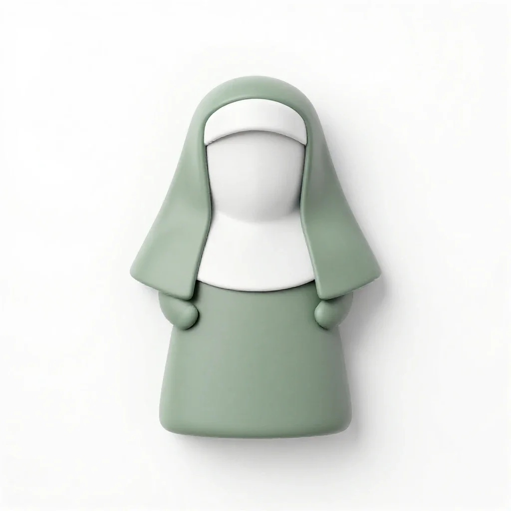 Nunnery isolated on a white background