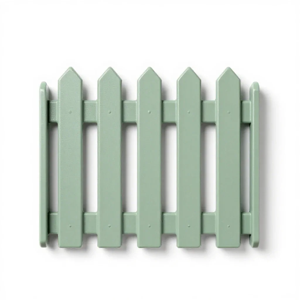 Picket fence isolated on a white background