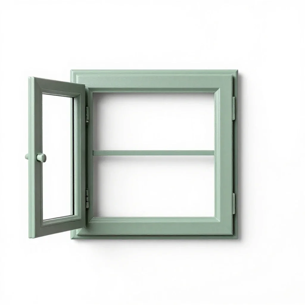 Pivoting window isolated on a white background