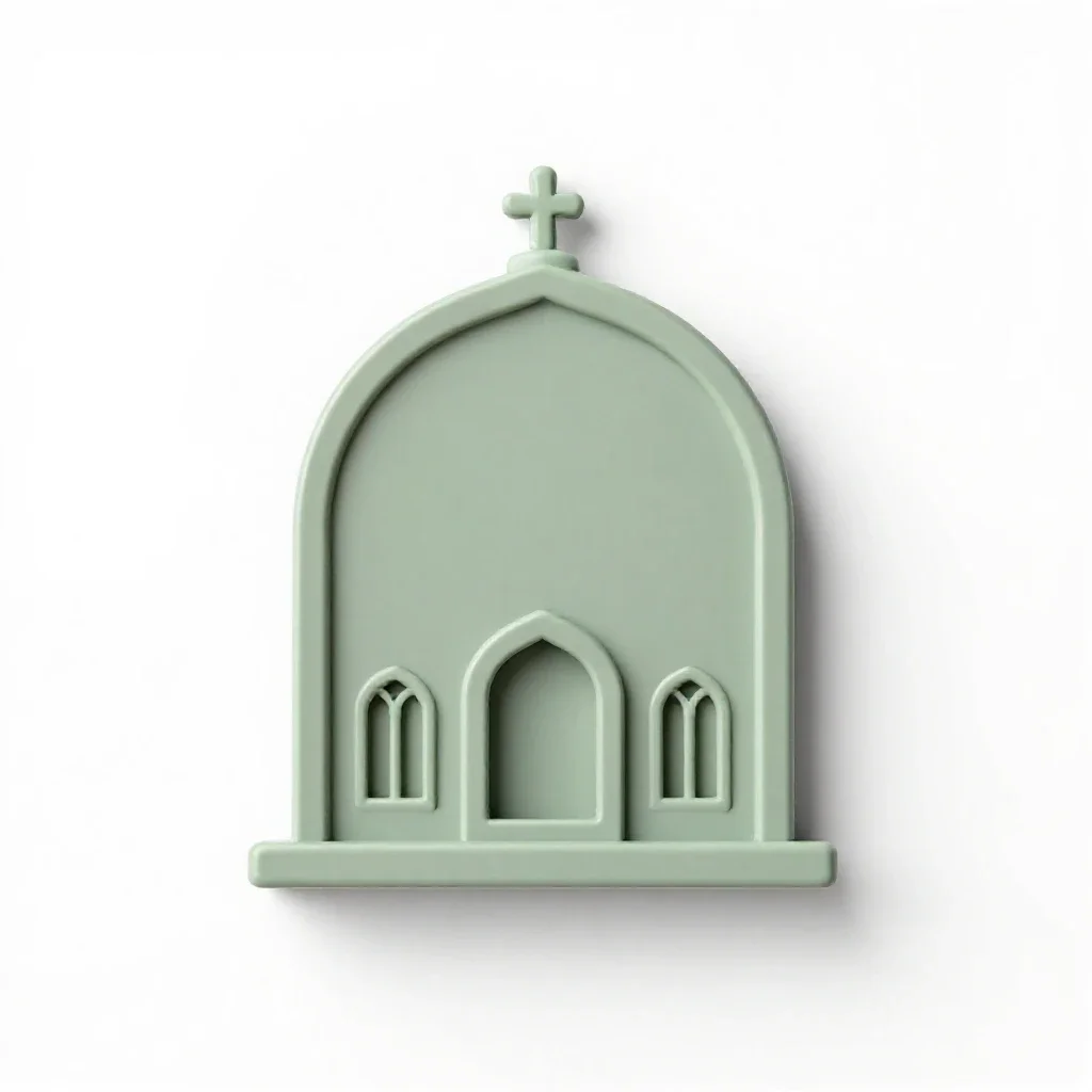 Place of worship isolated on a white background