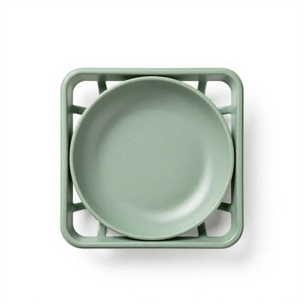 Plate rack isolated on a white background