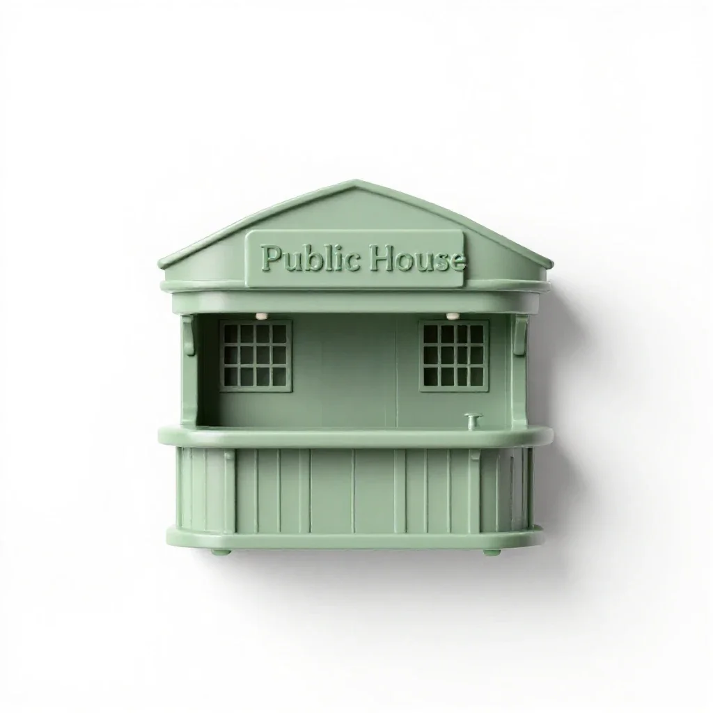 Public house isolated on a white background