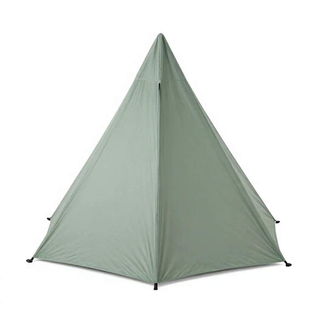 Pyramidal tent isolated on a white background