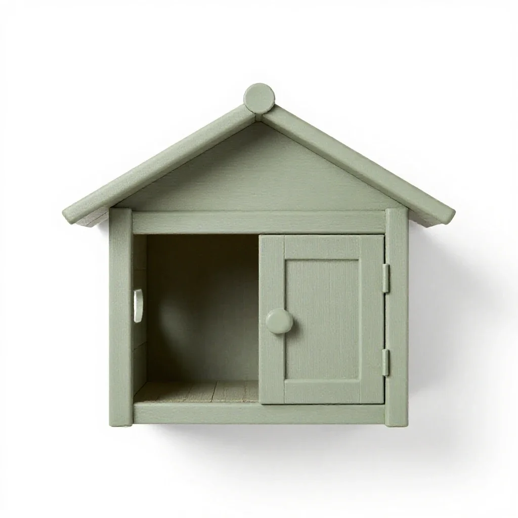 Rabbit hutch isolated on a white background