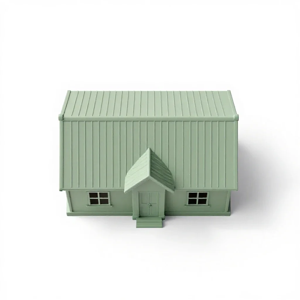 Ranch house isolated on a white background