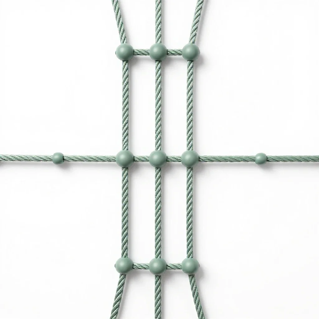 Rope bridge isolated on a white background