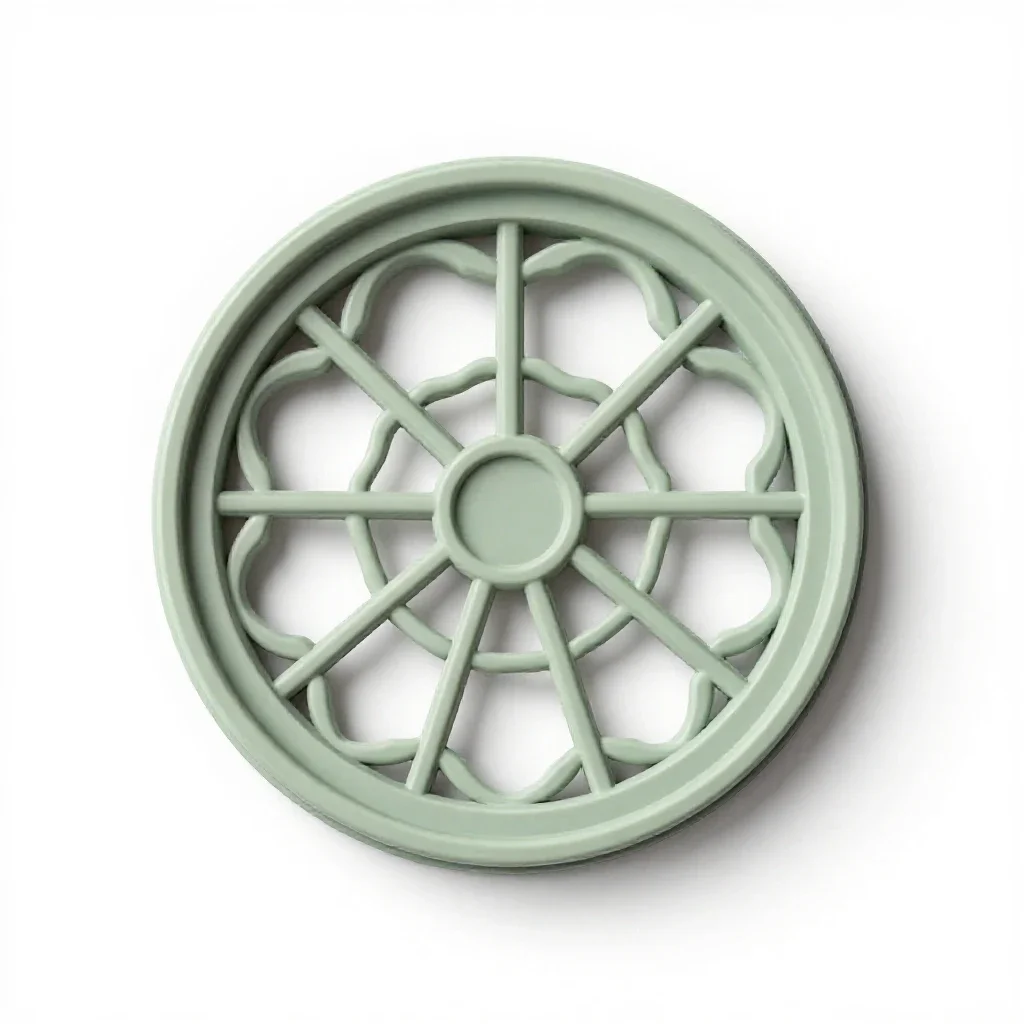Rose window isolated on a white background