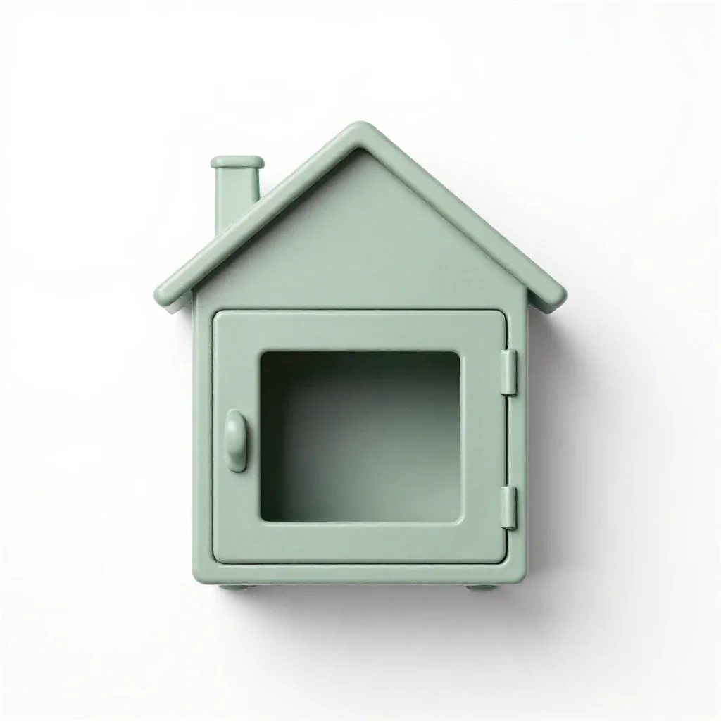 Safe house isolated on a white background
