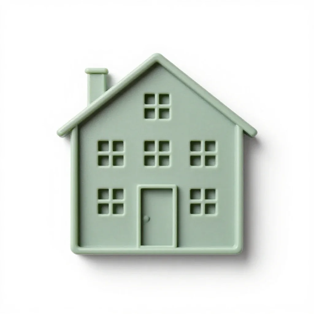 Settlement house isolated on a white background
