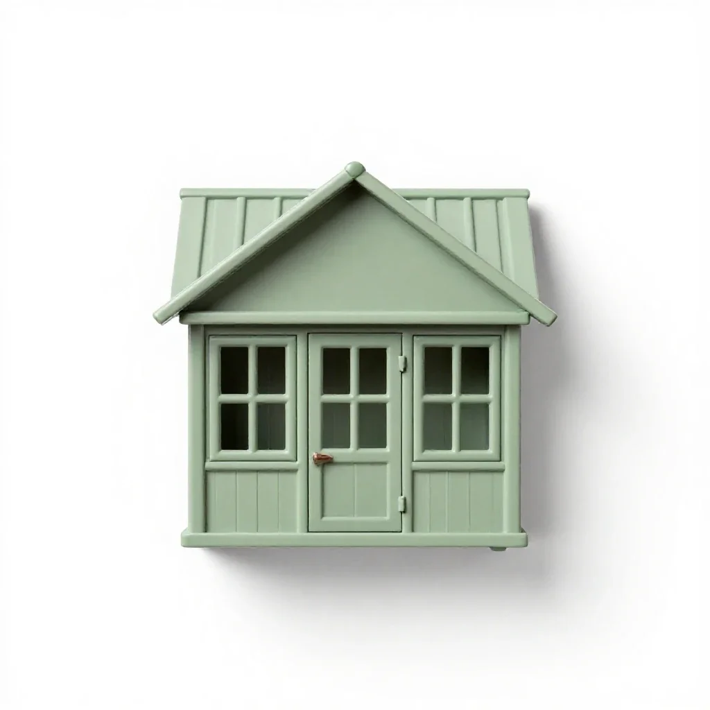Shooting lodge isolated on a white background