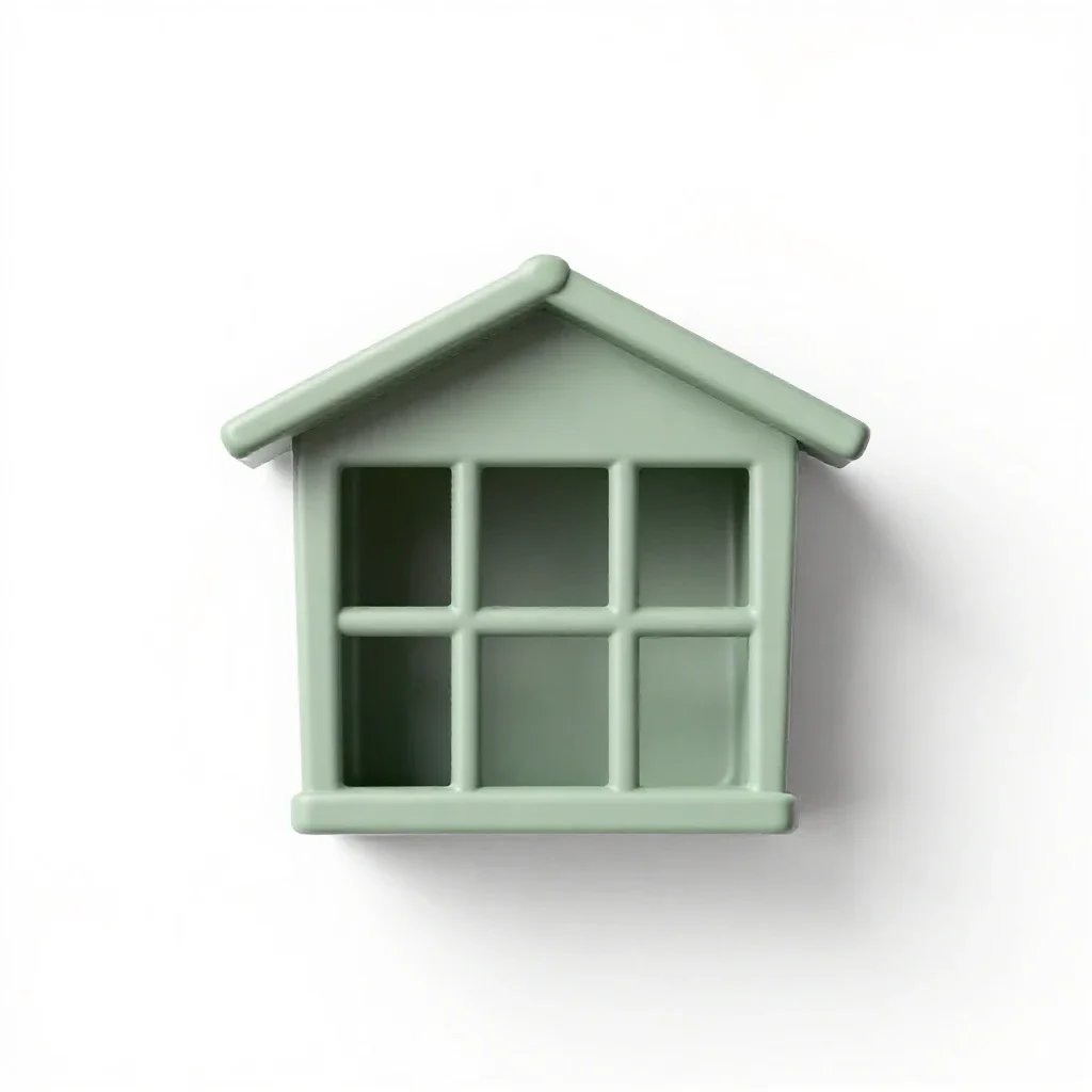 Ski lodge isolated on a white background