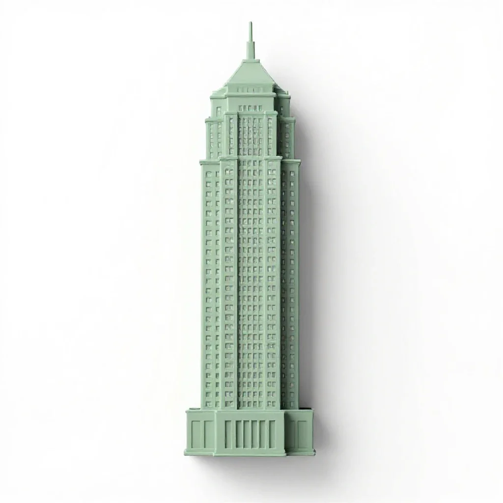 Skyscraper isolated on a white background