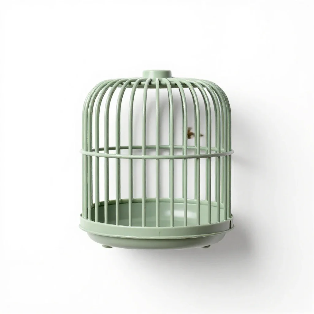 Squirrel cage isolated on a white background