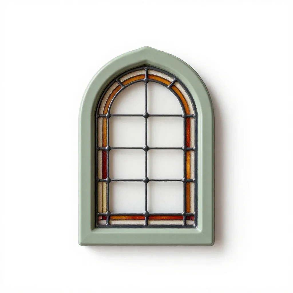Stained-glass window isolated on a white background