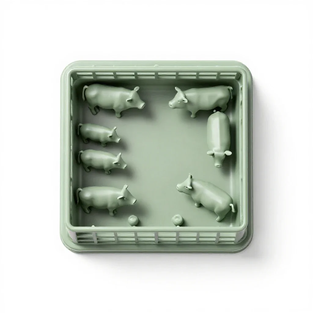 Stockyard isolated on a white background