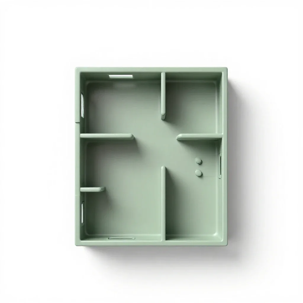 Studio apartment isolated on a white background