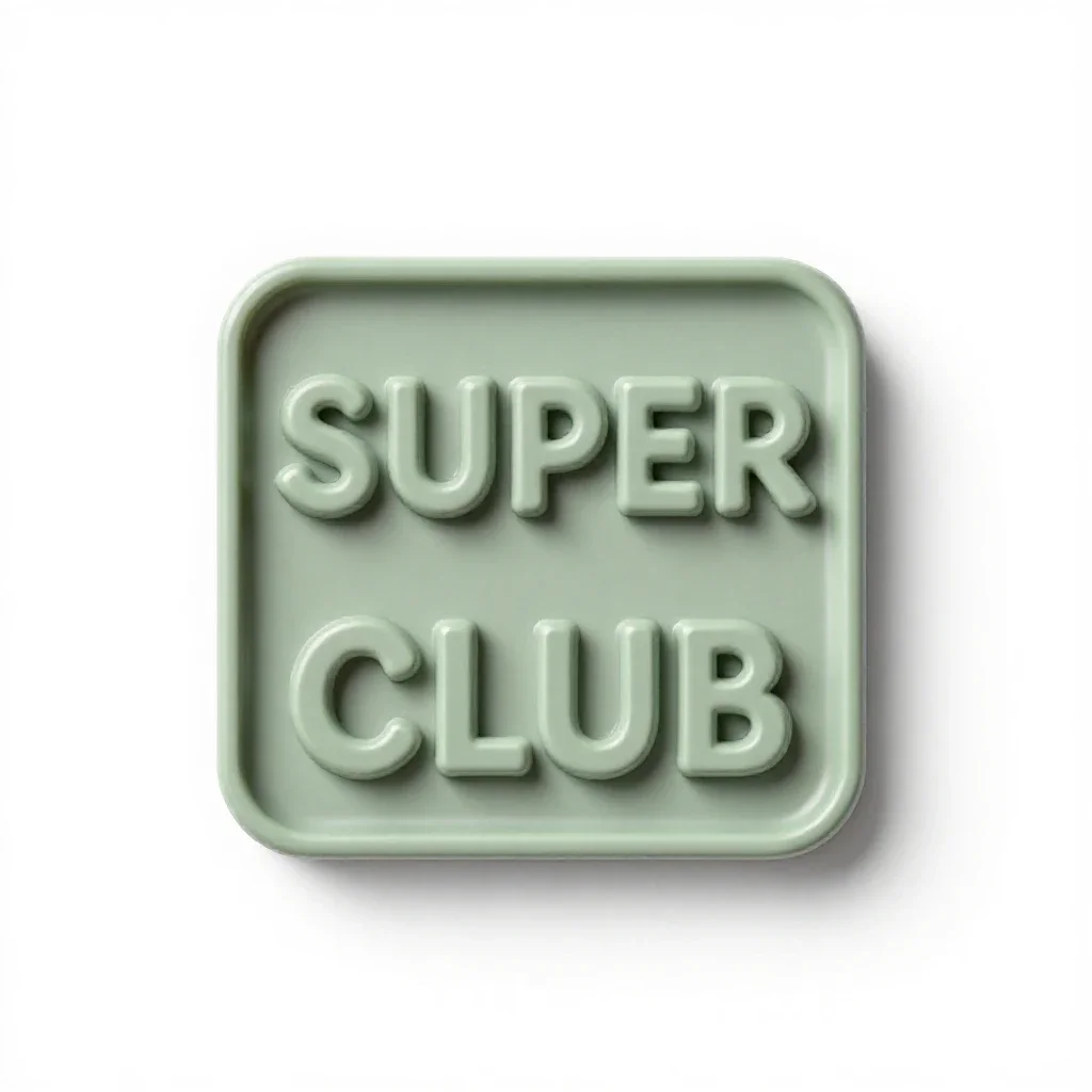 Supper club isolated on a white background