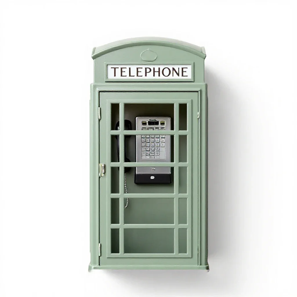 Telephone booth isolated on a white background