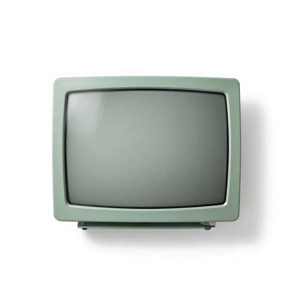 Television room isolated on a white background
