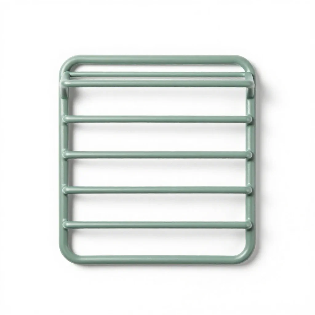 Towel rack isolated on a white background