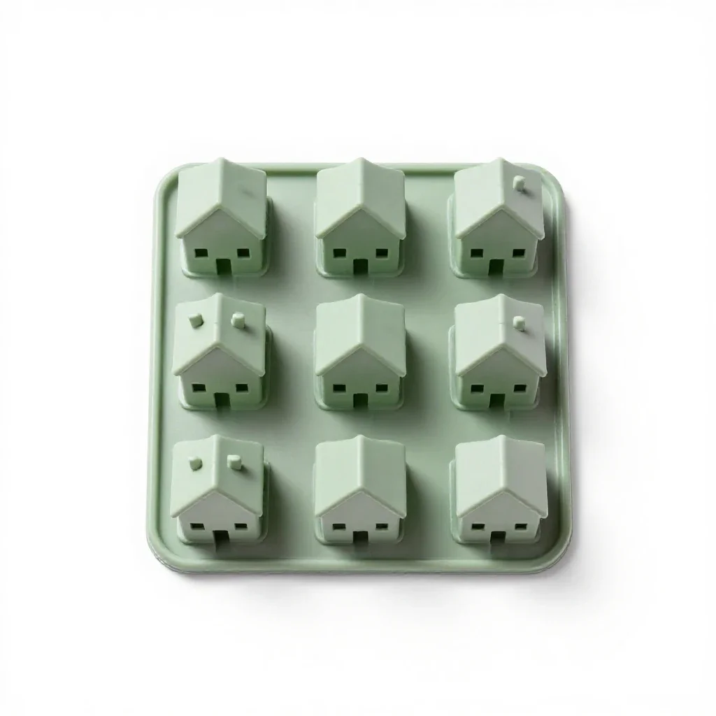 Tract housing isolated on a white background