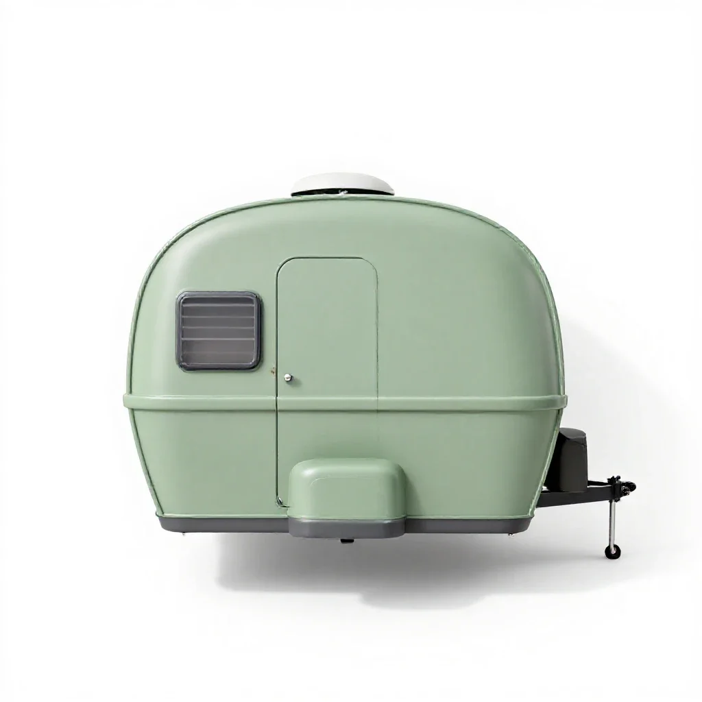 Trailer camp isolated on a white background