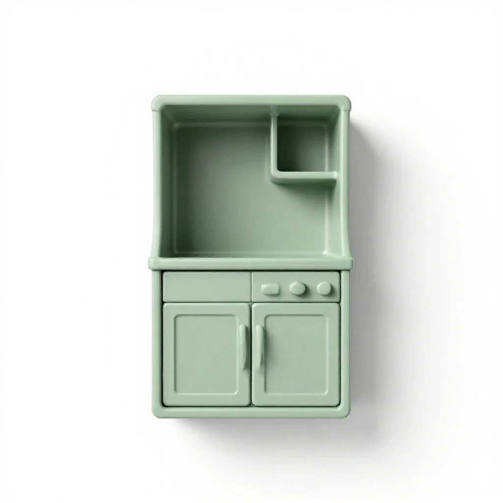 Efficiency apartment isolated on a white background
