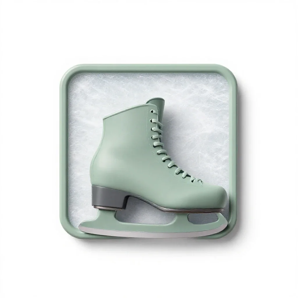 Ice rink isolated on a white background