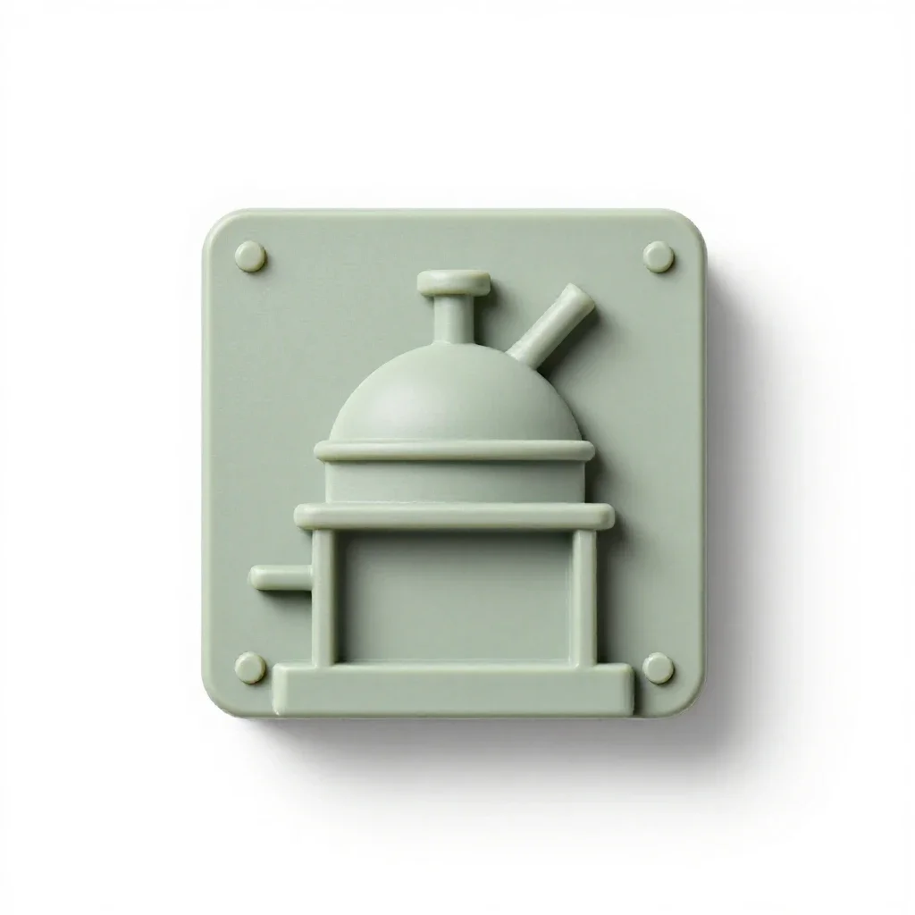 Iron foundry isolated on a white background