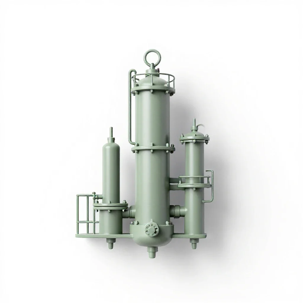 Oil refinery isolated on a white background