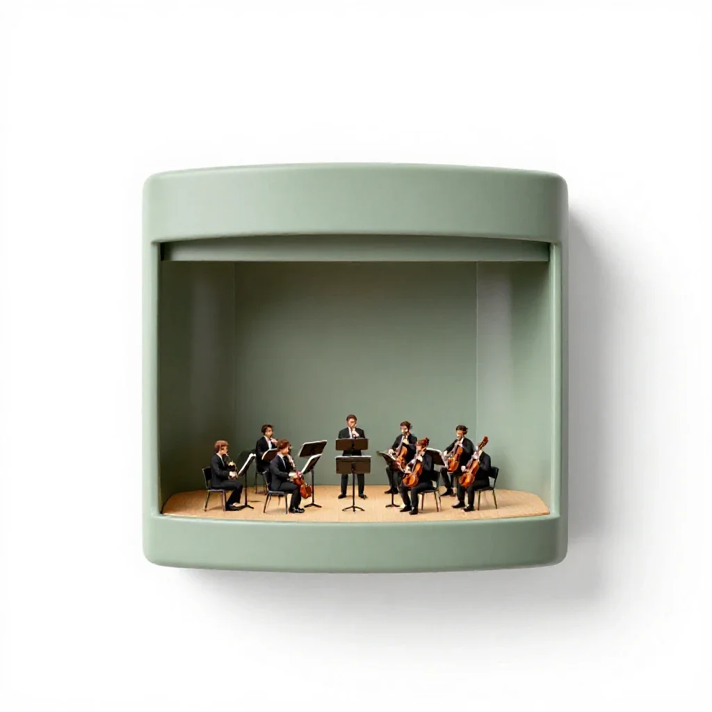 Orchestra pit isolated on a white background
