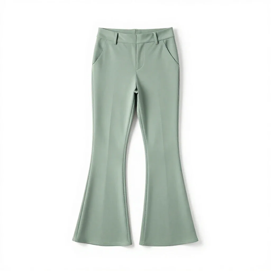 Bellbottom trousers isolated on a white background