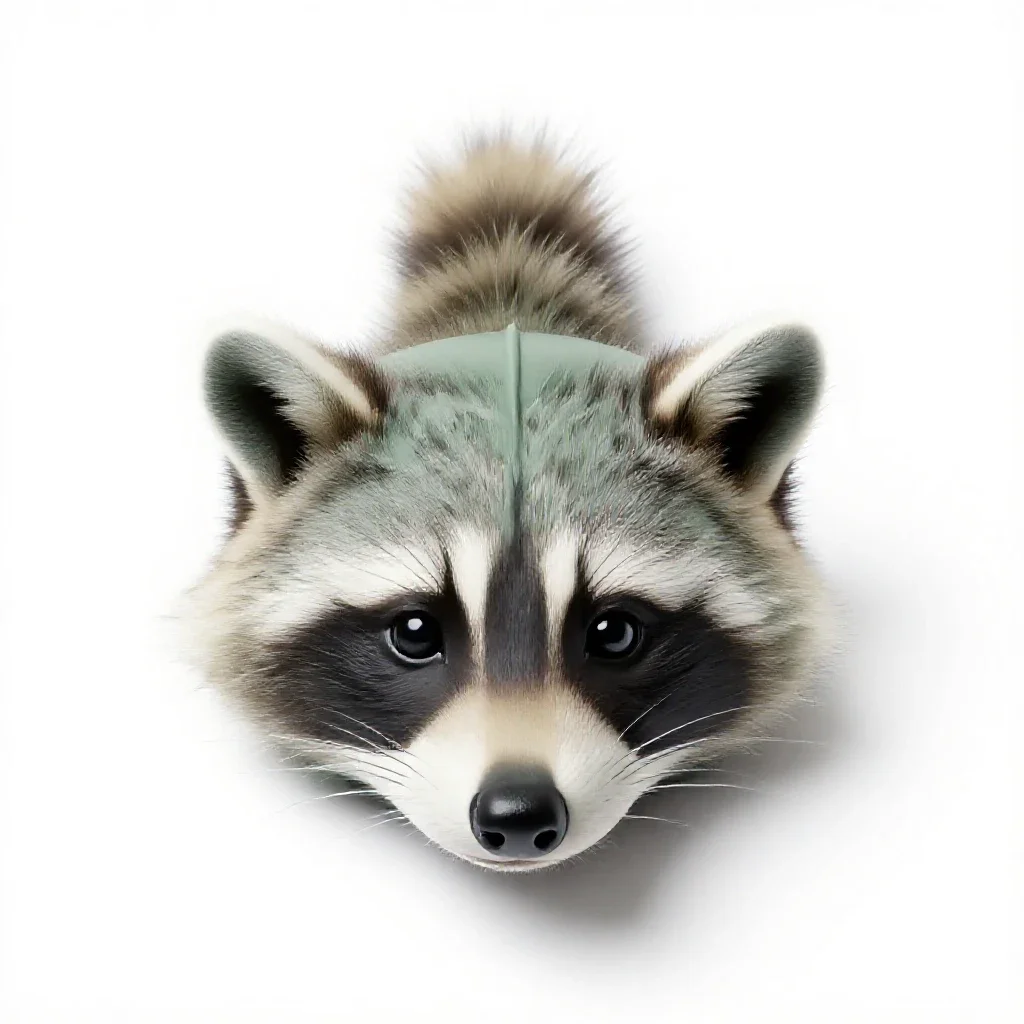 Coonskin cap isolated on a white background