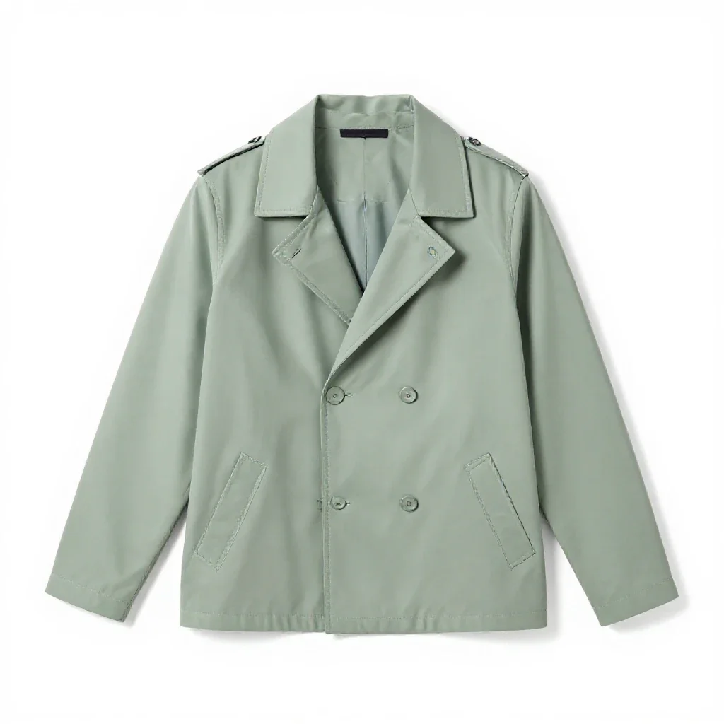 Double-breasted jacket isolated on a white background