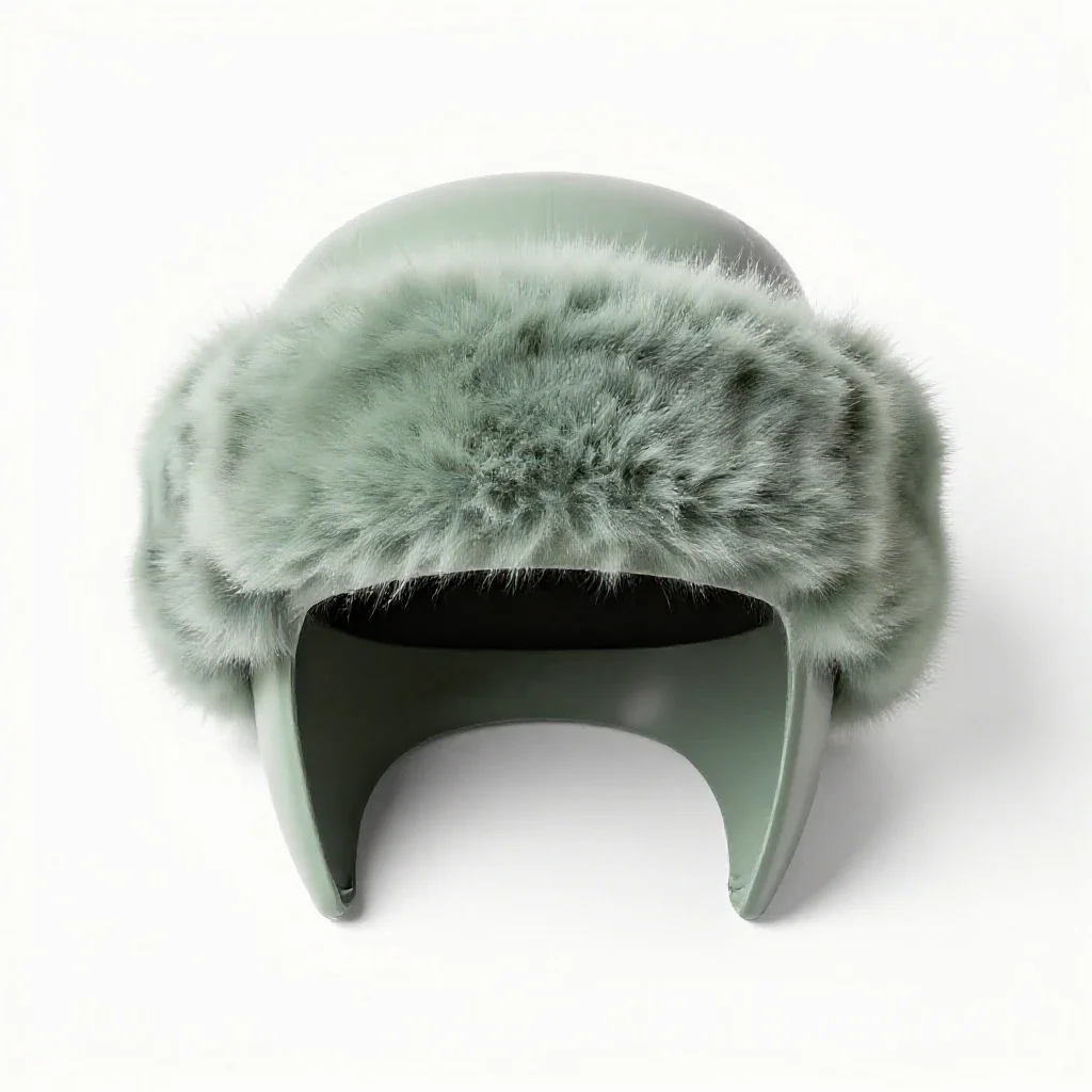 Fur hat isolated on a white background