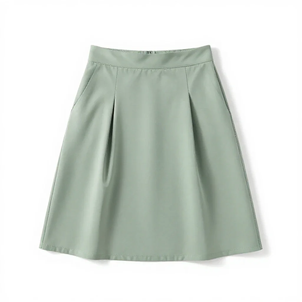 Gathered skirt isolated on a white background