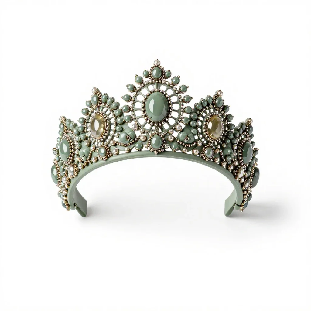 Jewelled headdress isolated on a white background