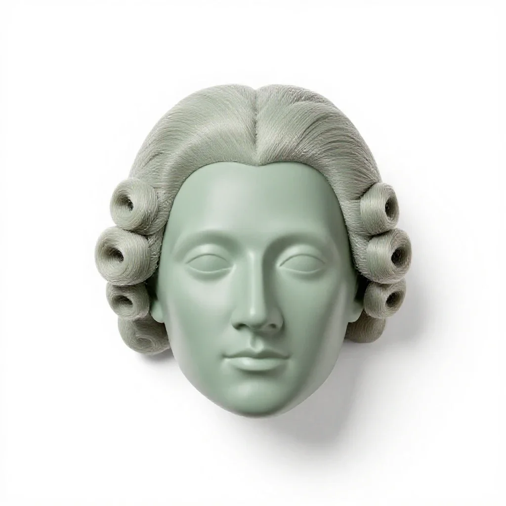 Periwig isolated on a white background