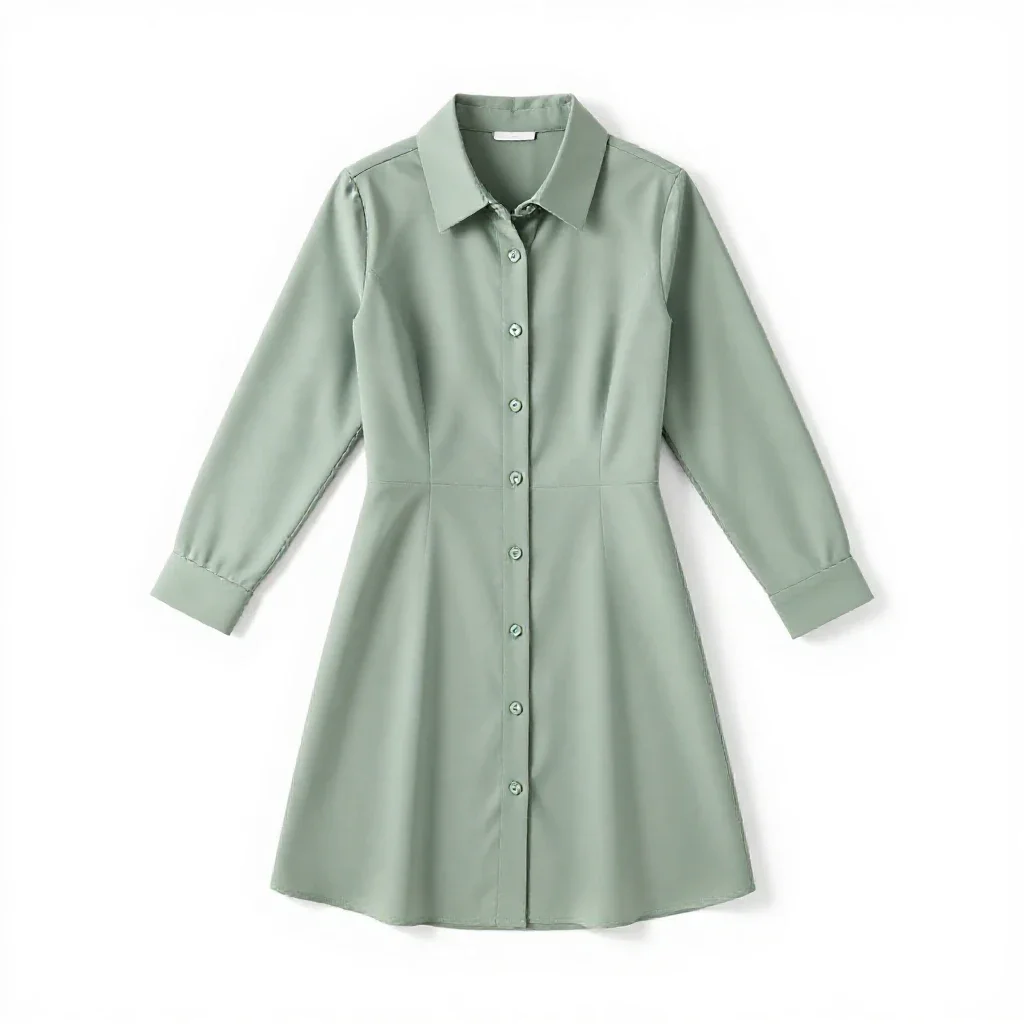 Shirtdress isolated on a white background