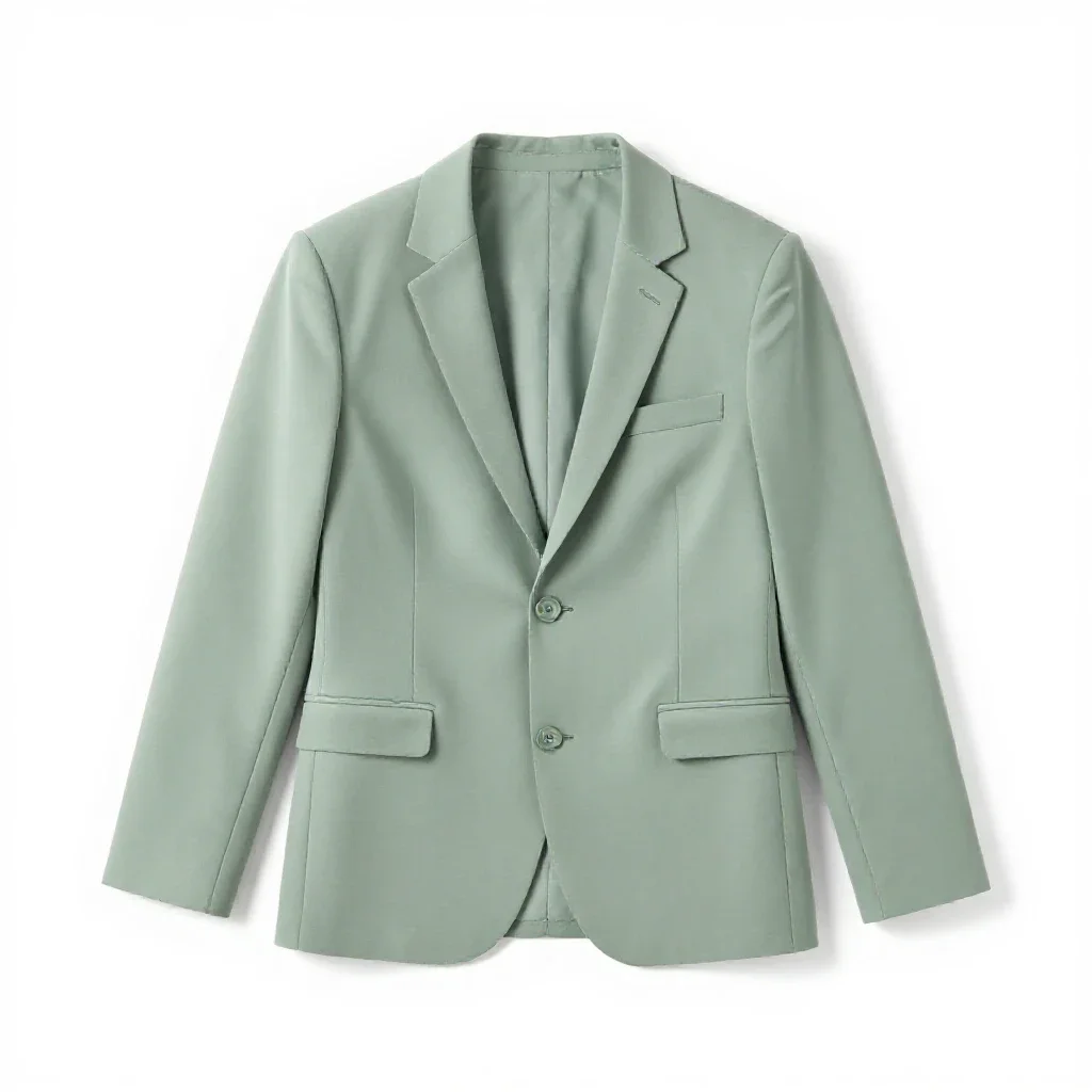 Single-breasted suit isolated on a white background