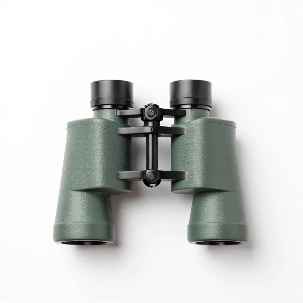 Binocular microscope isolated on a white background