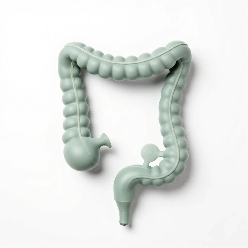 Colonoscope isolated on a white background