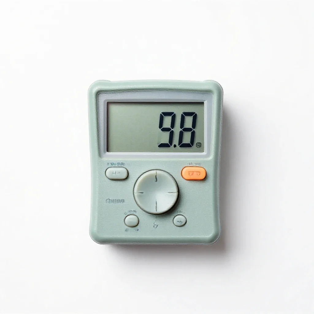 Digital voltmeter isolated on a white background