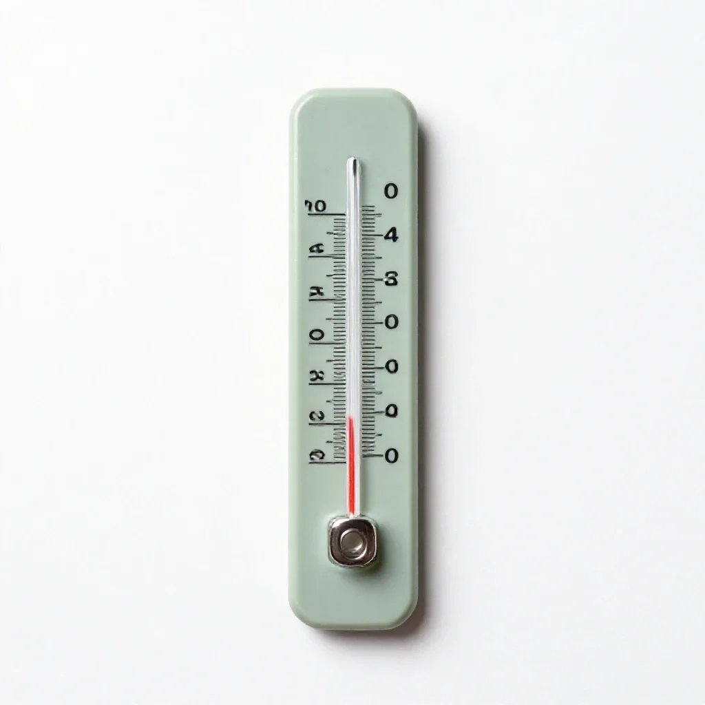 Dry-bulb thermometer isolated on a white background