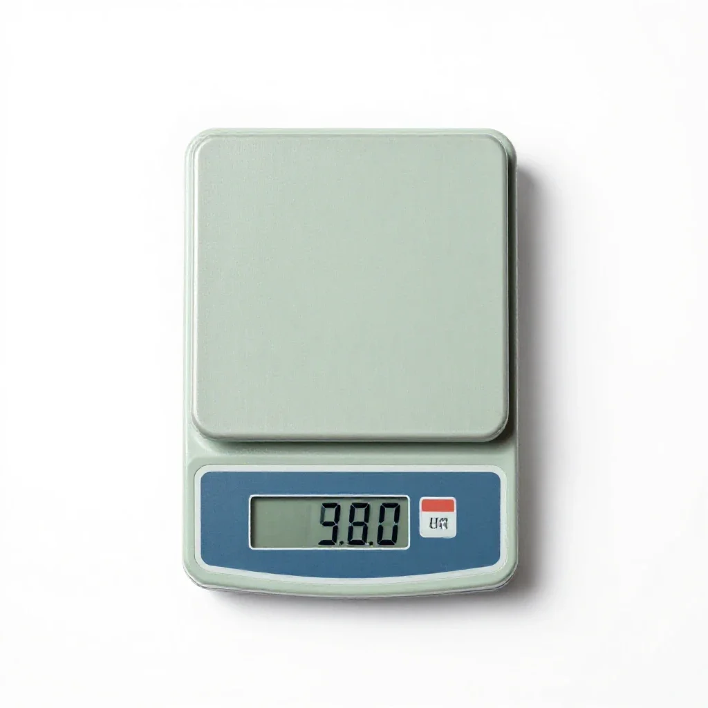 Electronic balance isolated on a white background