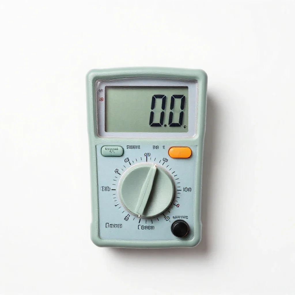 Electronic voltmeter isolated on a white background