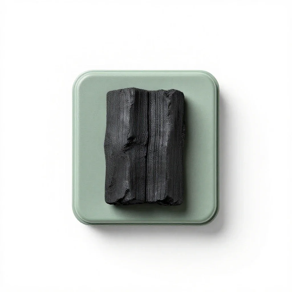Charcoal isolated on a white background