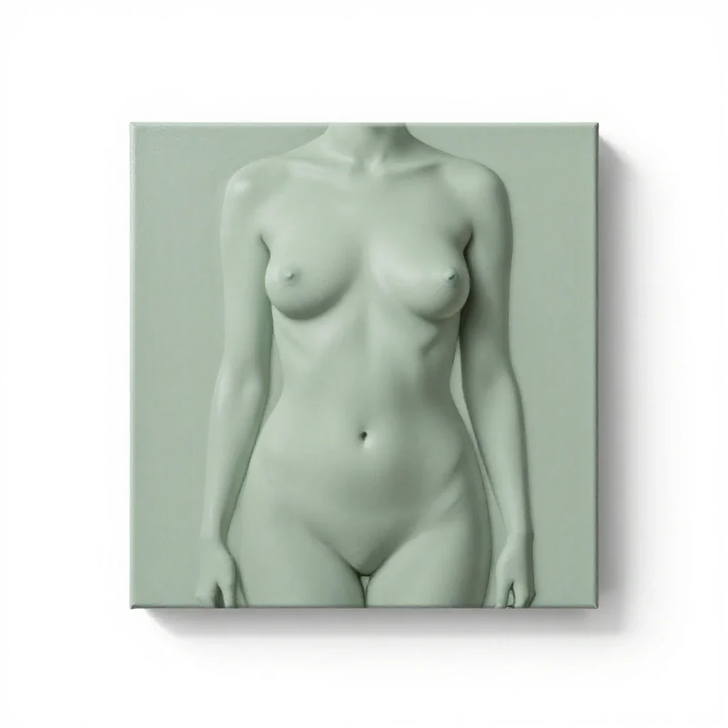 Nude isolated on a white background